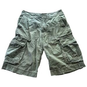 American Eagle Men's Size 28 Distressed Faded Camo Cargo Shorts 11" Inseam